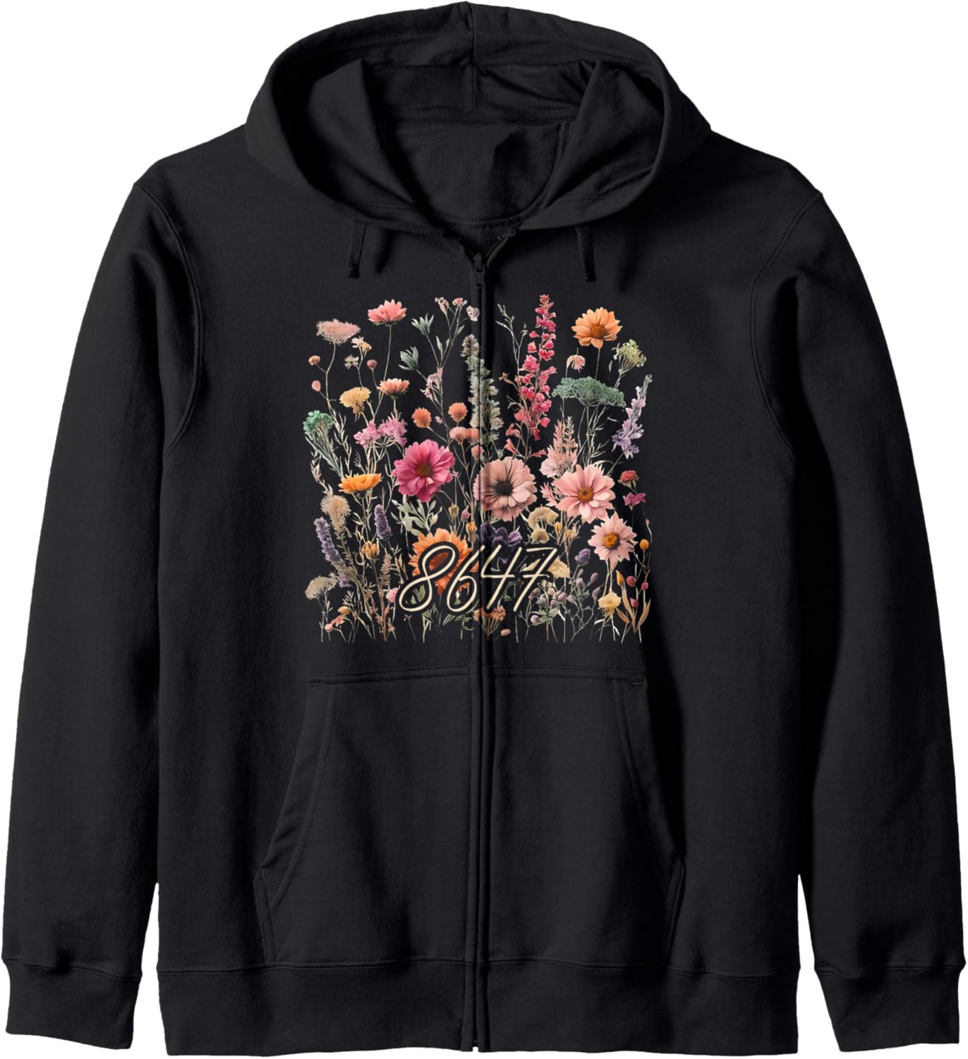 Subtle Anti-Trump Floral Boho Zip Hoodie