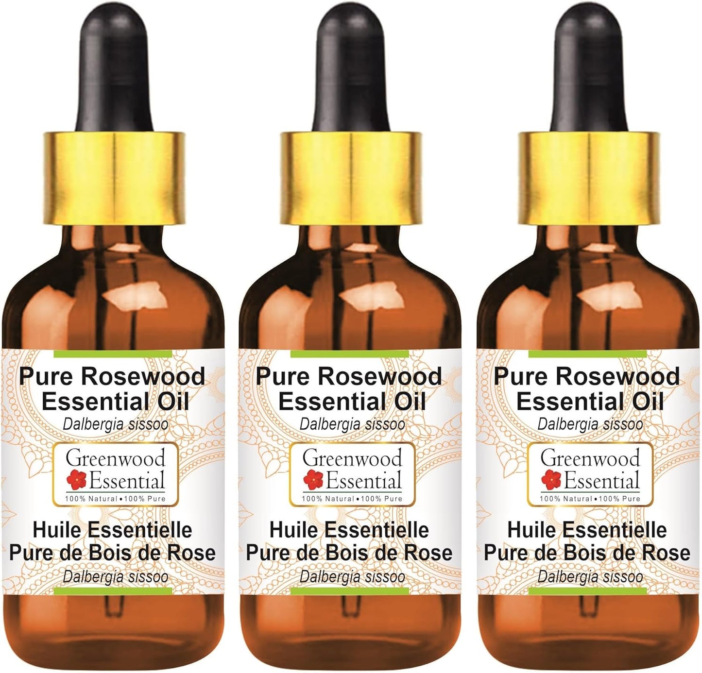 Pure Rosewood Essential Oil for Skin and Hair Care - 100ml Pack