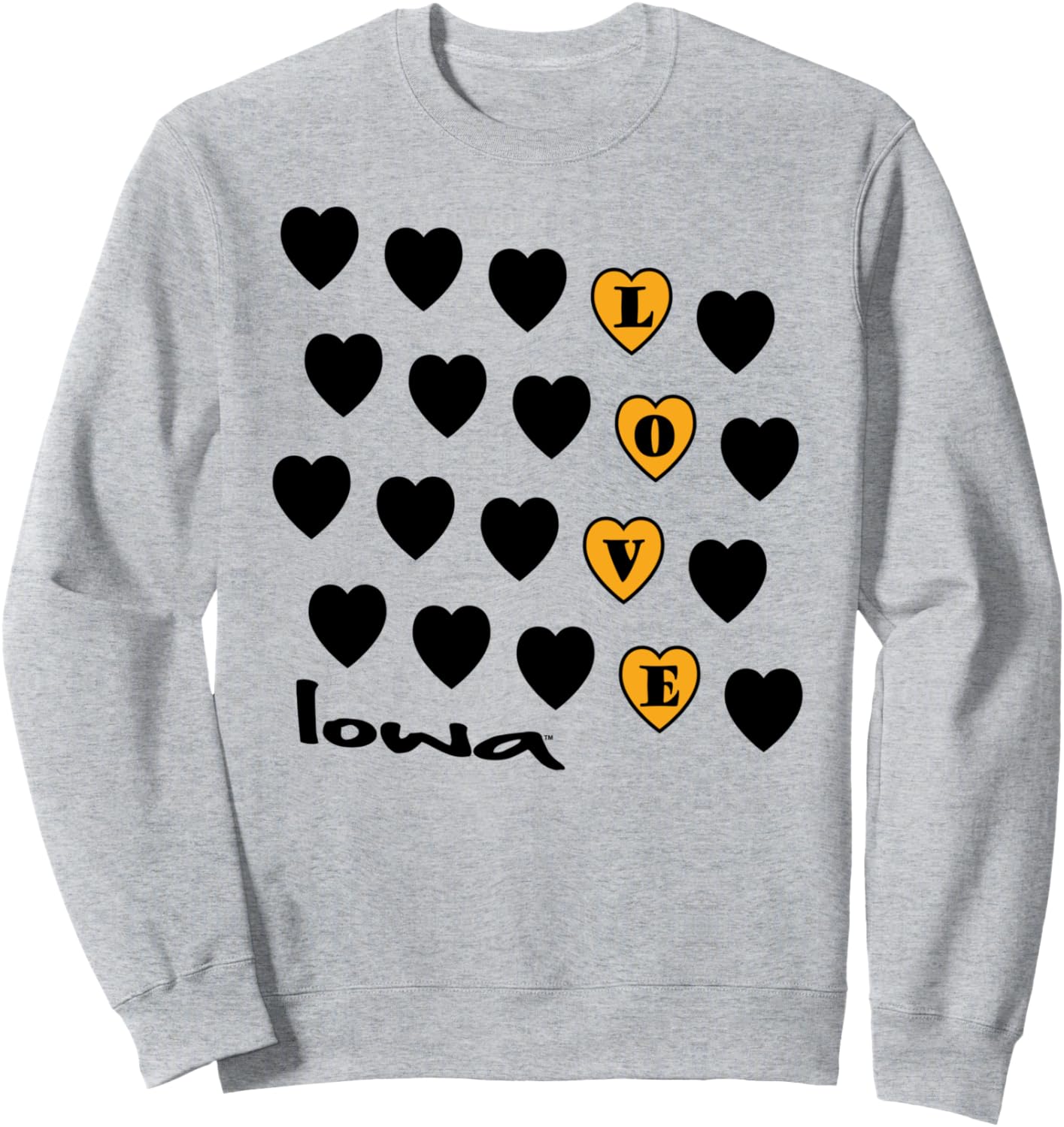 Iowa Hawkeyes Love Sweatshirt - Officially Licensed Elite