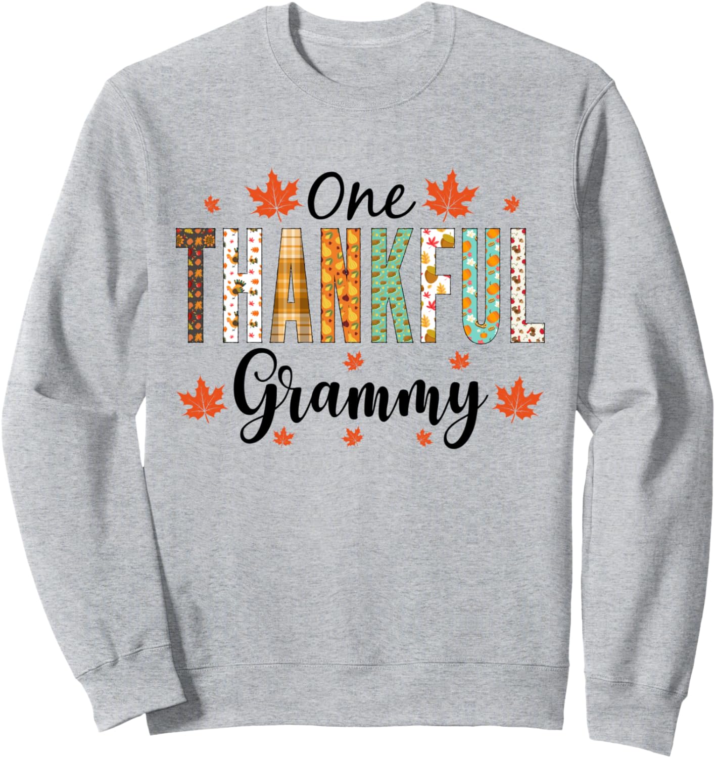 One Thankful Grammy Sweatshirt - Perfect Family Thanksgiving Gift!