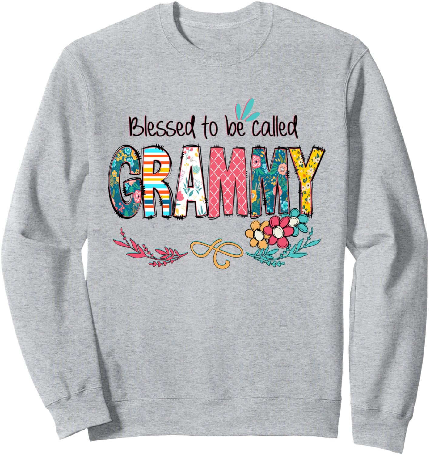Blessed Grammy Flower Tee: Nazenti Collection