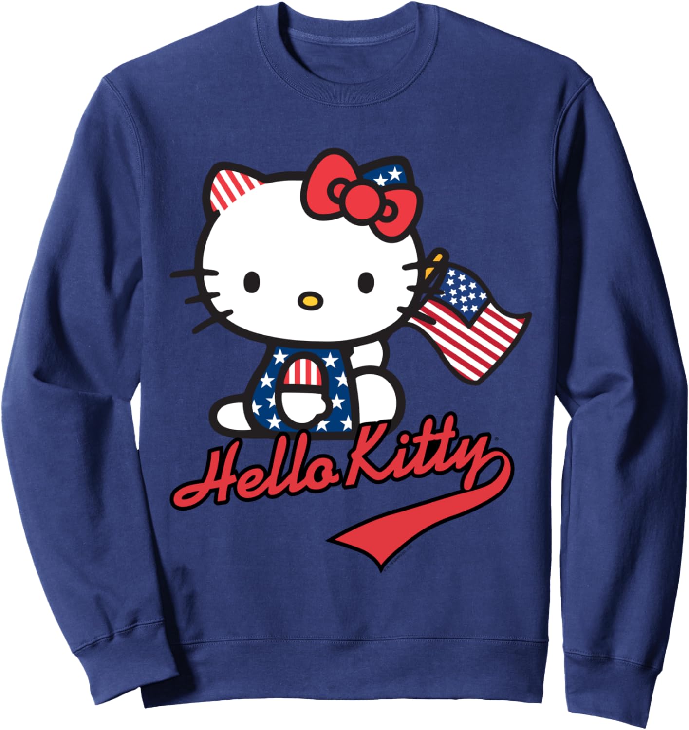 Hello Kitty American Flag Sweatshirt for Stylish Comfort