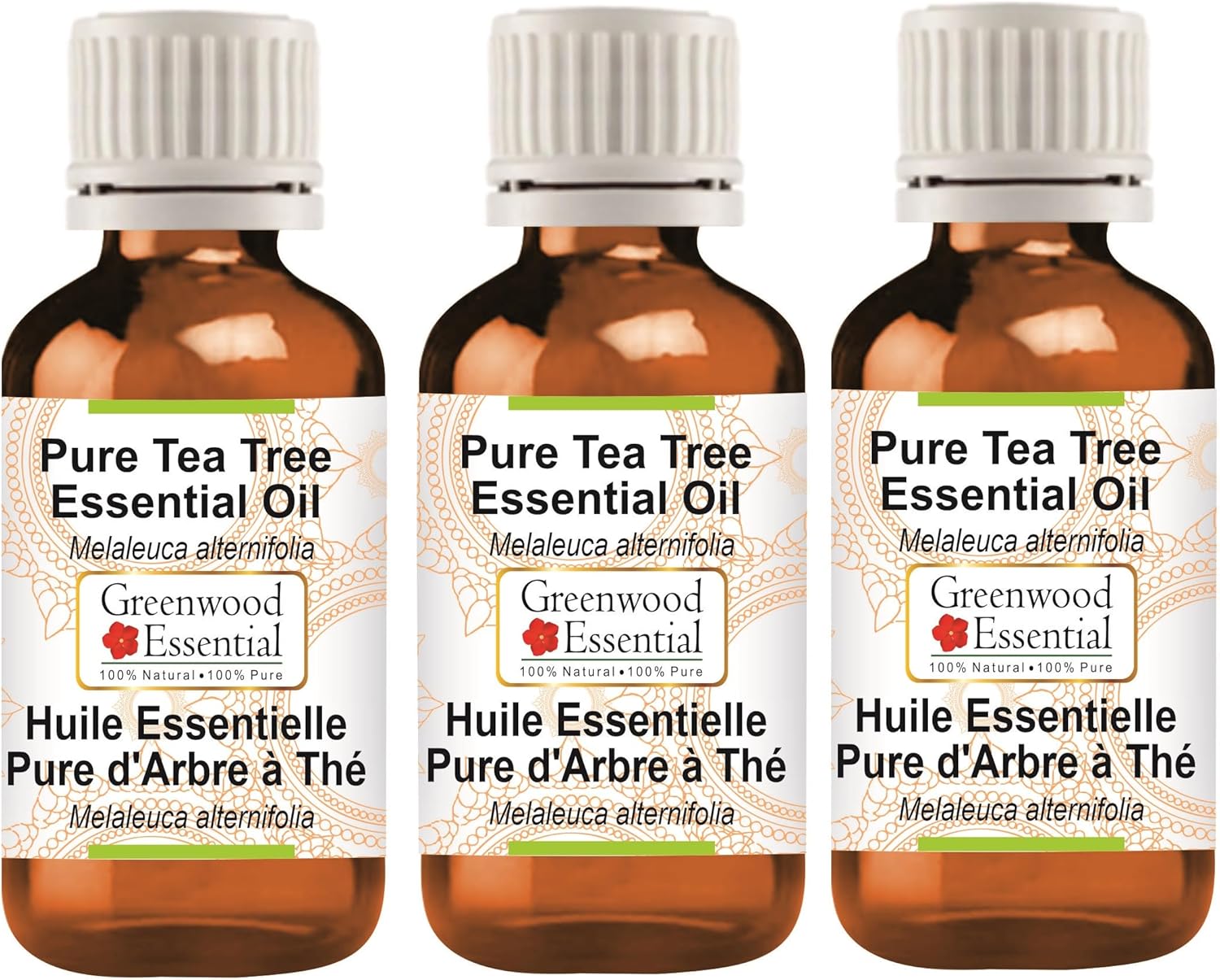 Tea Tree Essential Oil Pack of Three - 100ml Each for Wellness