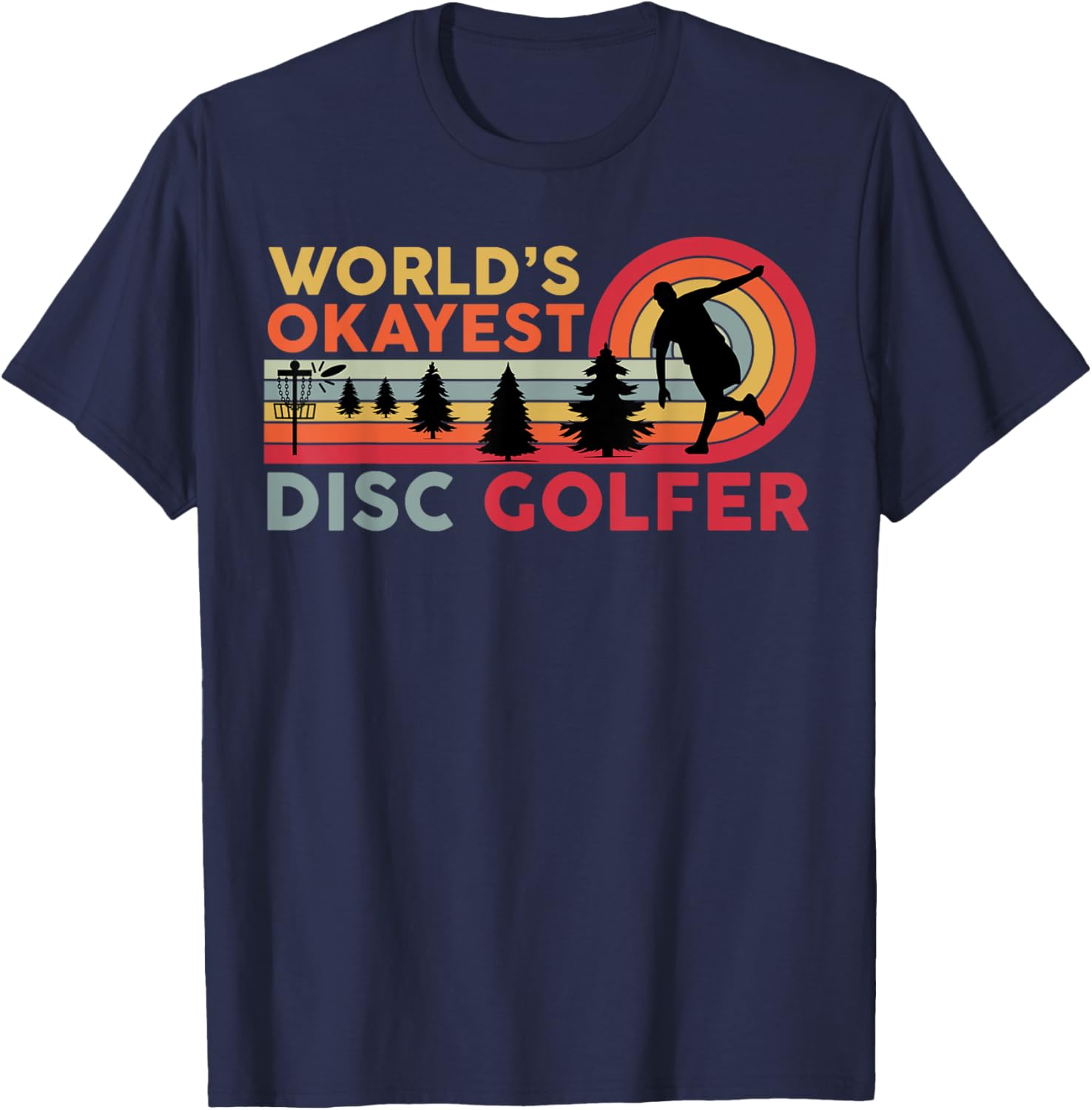 CAT Dad Funny Disc Golfer Tee | Okayest Player | Caticorn Shirt