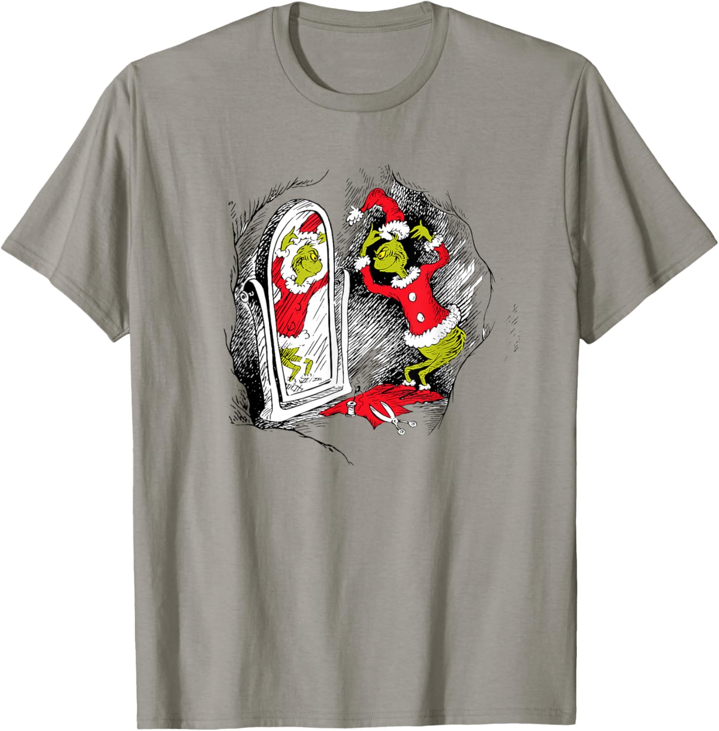 Cozy Dr. Seuss Grinch & Saint Nick Tee
