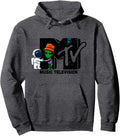 MTV Logo Astronaut Meets Alien Pullover Hoodie - Retro MTV