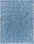 X-Large 11 ft x 15 ft Light Blue & Blue Shag Area Rug - Plush Comfort