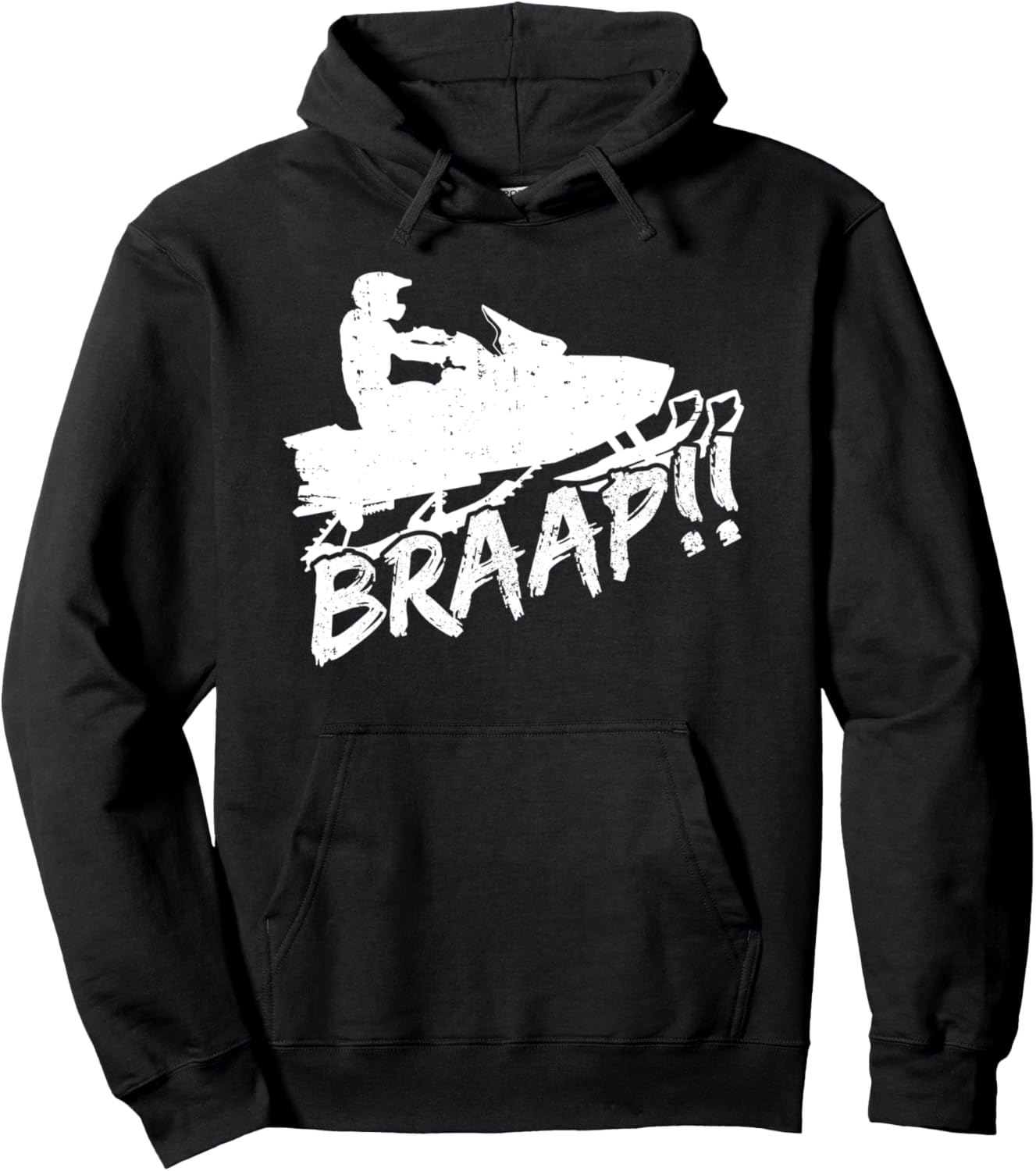 Braap in Style: Snowmobile Pullover Hoodie