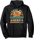 Gulf of USA America Vintage Flag Pullover Hoodie - Retro Patriotic