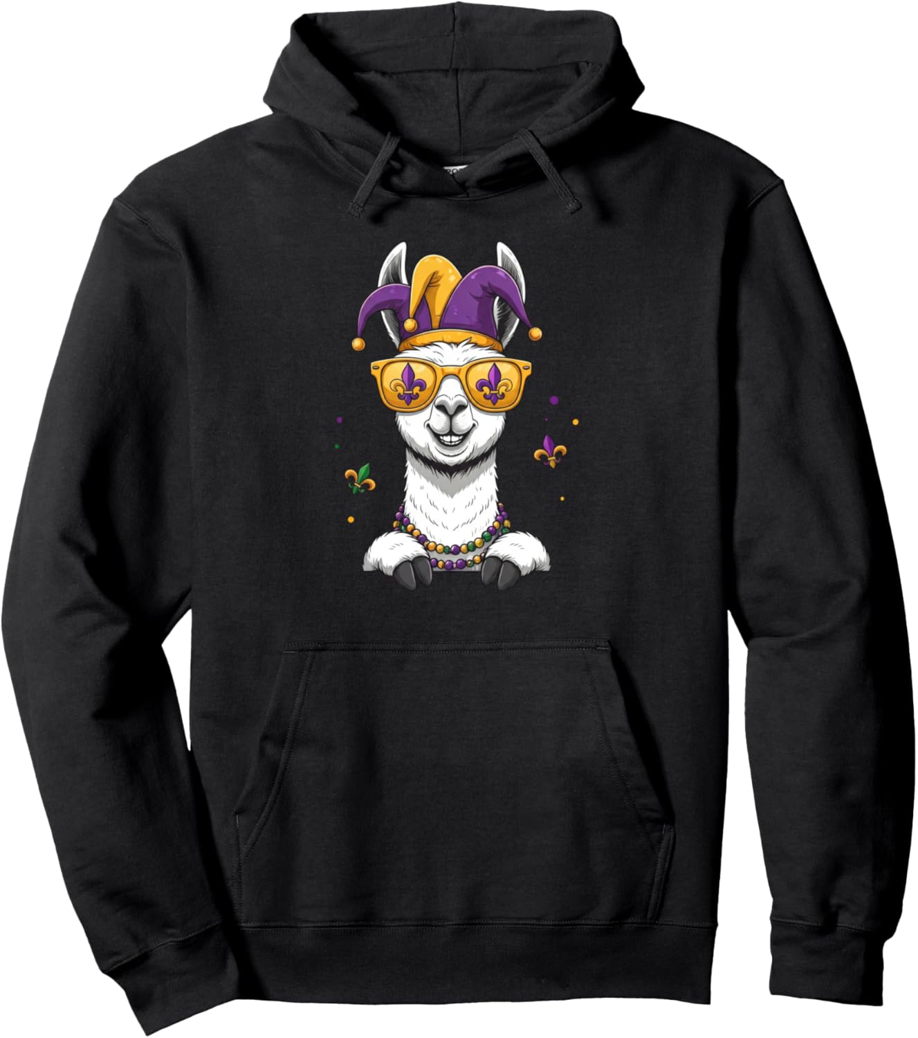 Llama Mardi Gras Hoodie: Fun Festive Costume for All!