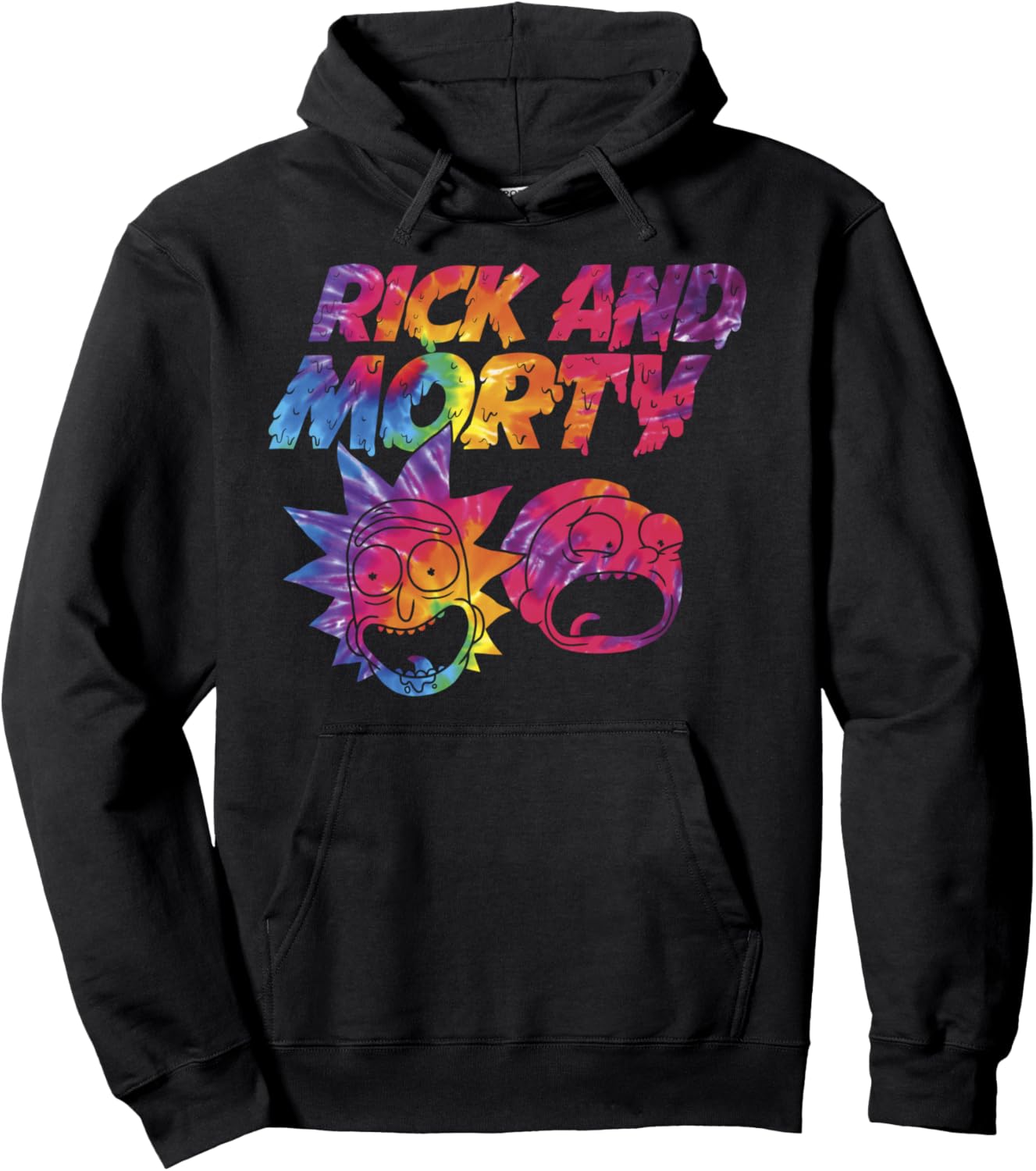 Mademark Rick And Morty Tie Dye Drip Graphic Hoodie Pullover