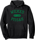 Distressed Vintage Wicked Pissah Boston MA Gag Hoodie for Women