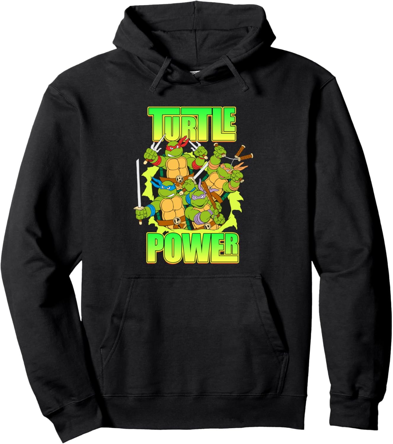 Turtle Power Retro TMNT Pullover Hoodie for Ultimate Fans
