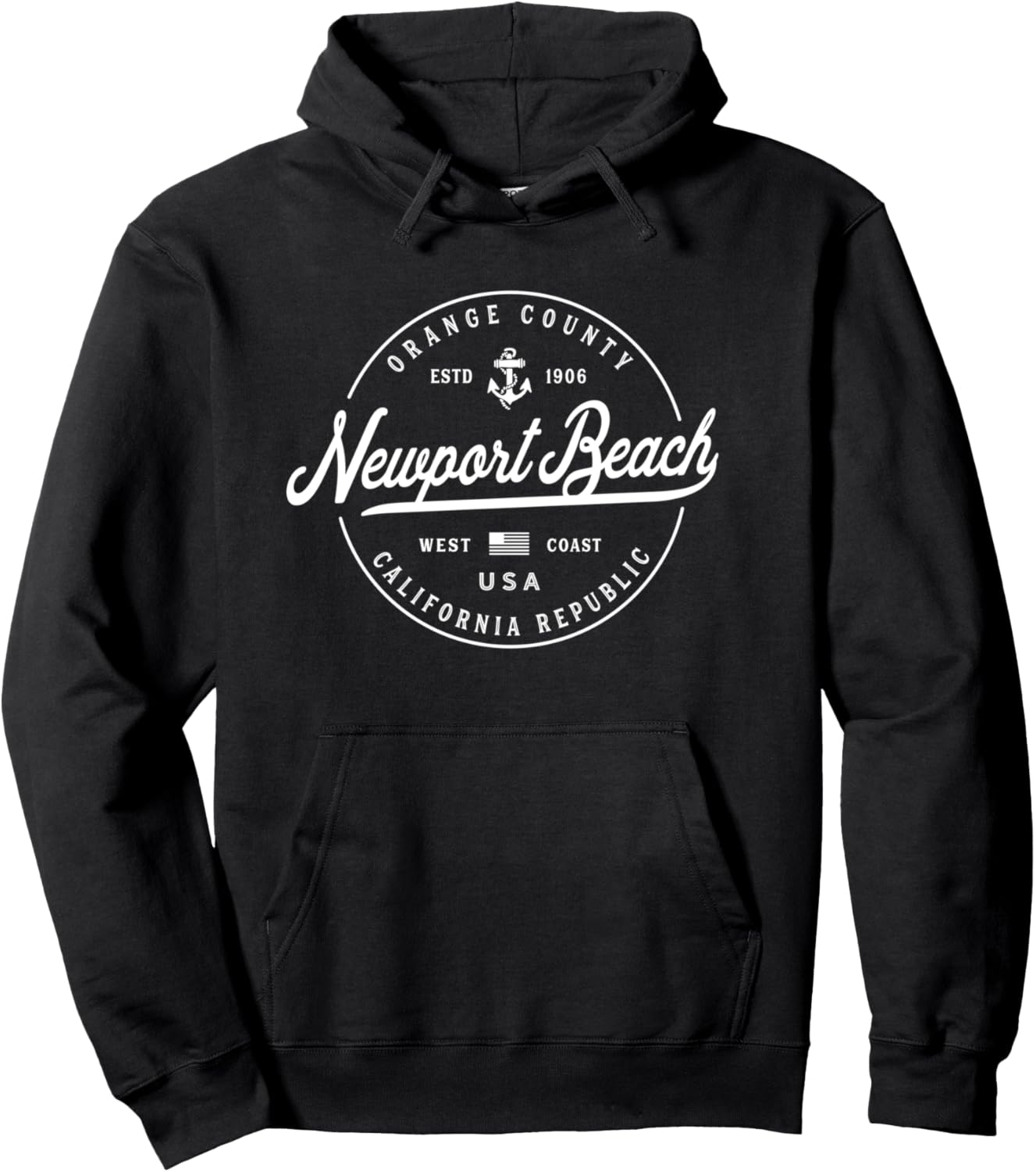 NAUTICAL Anchor Newport Beach Hoodie | California Vacay Essential