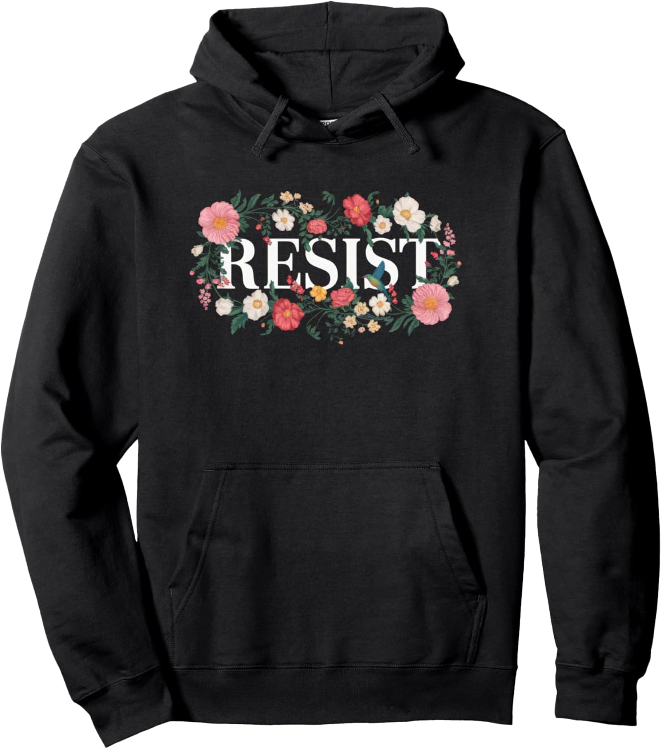 Floral Protest Hoodie: Resist Trump in Style