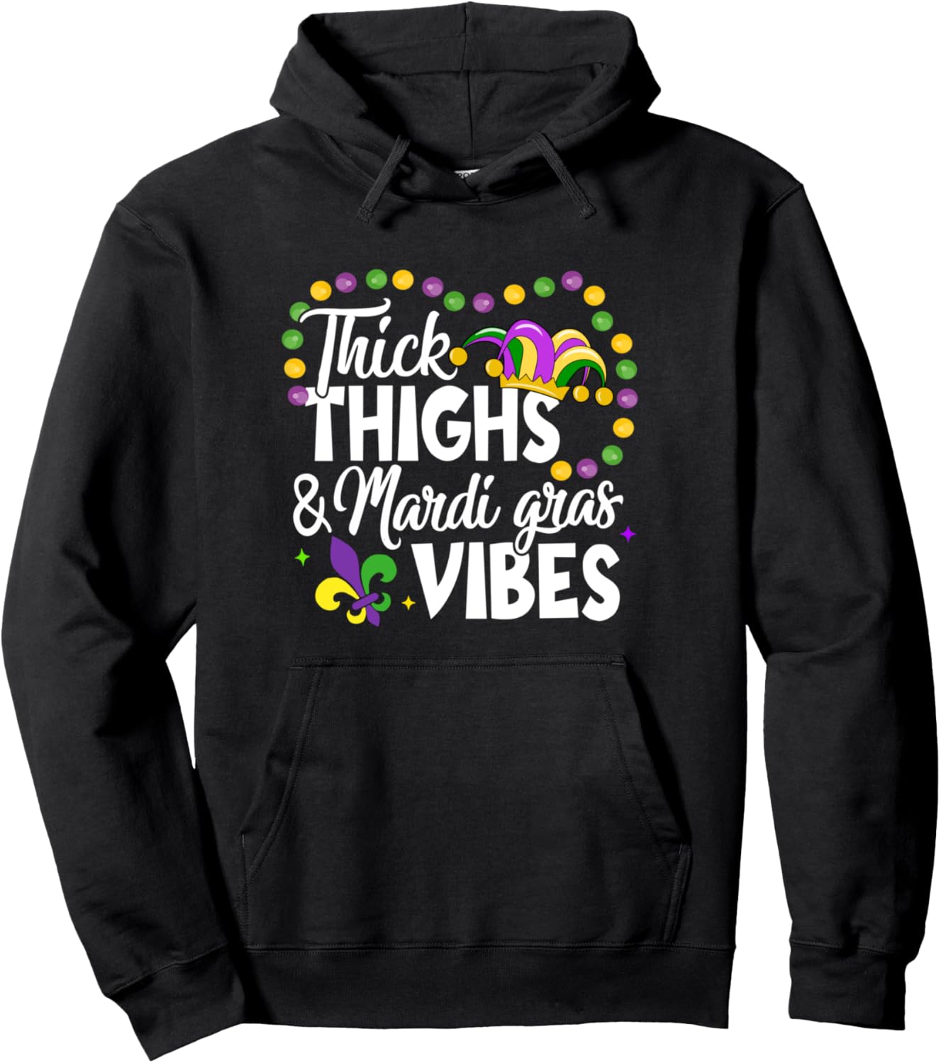 Fleur De Lis Mardi Gras Pullover Hoodie