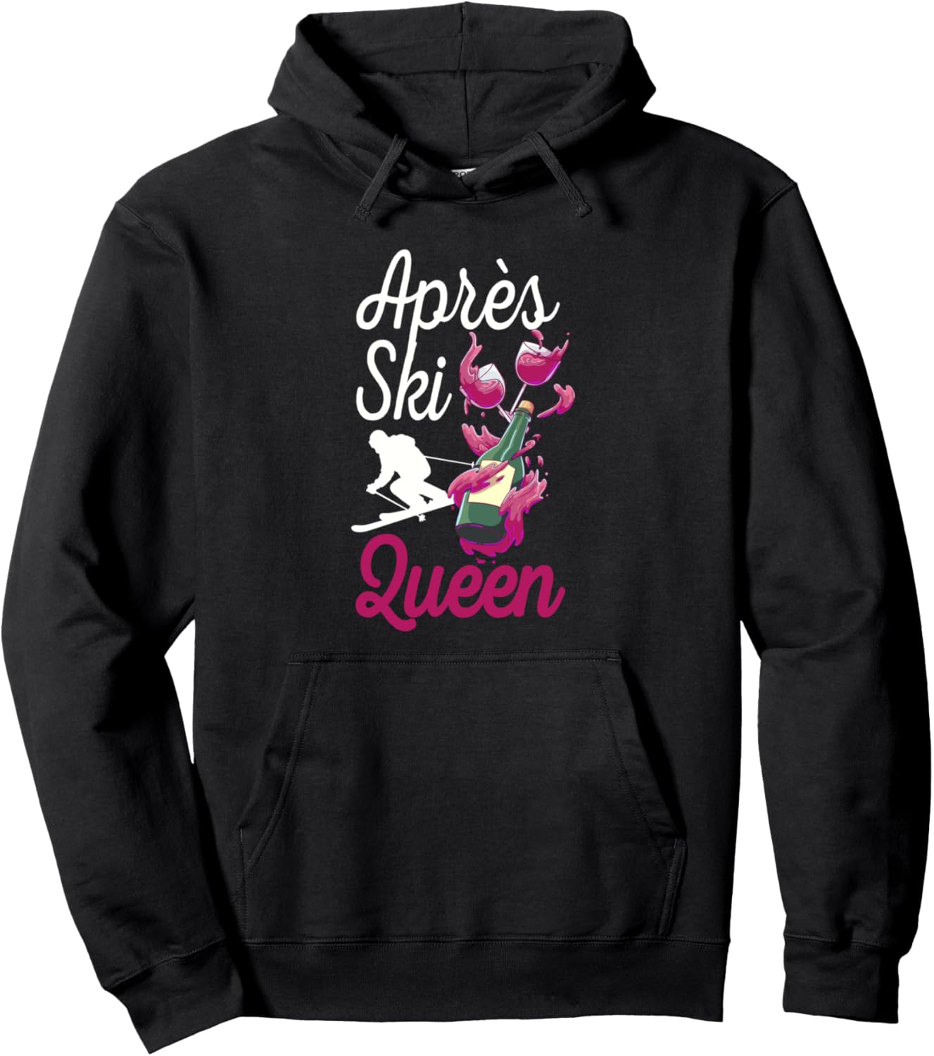 Wine Lover's Skiing Pullover Hoodie