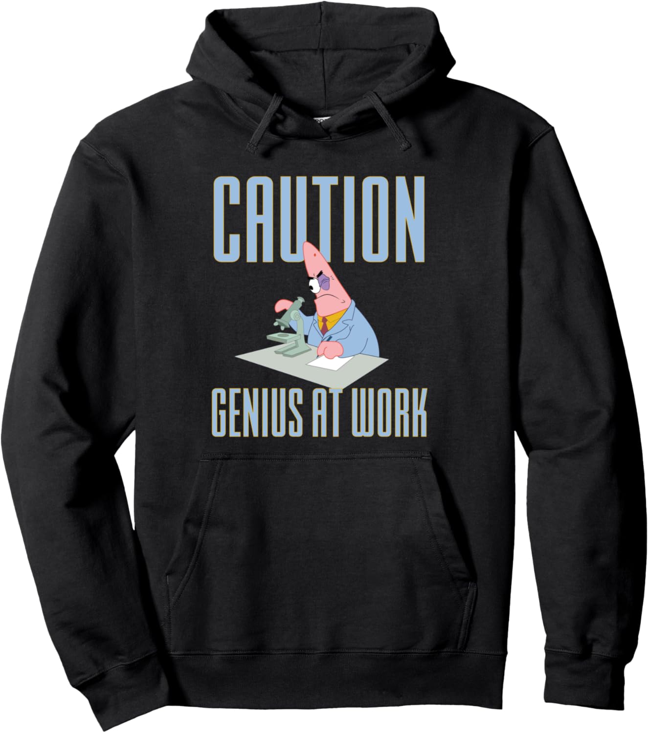 Mademark Patrick Star Caution Genius at Work Hoodie Review