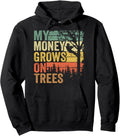 Arborist Mens Tree Climber Vintage My Money Grows On Trees Hoodie