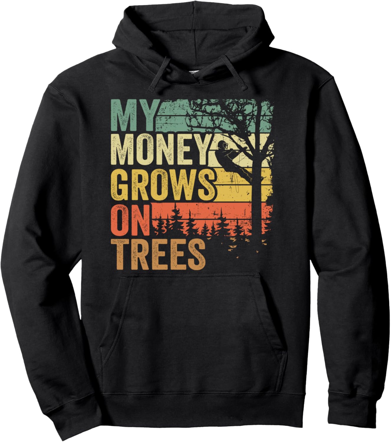 Vintage Tree Climber Hoodie: Money Grows On Trees
