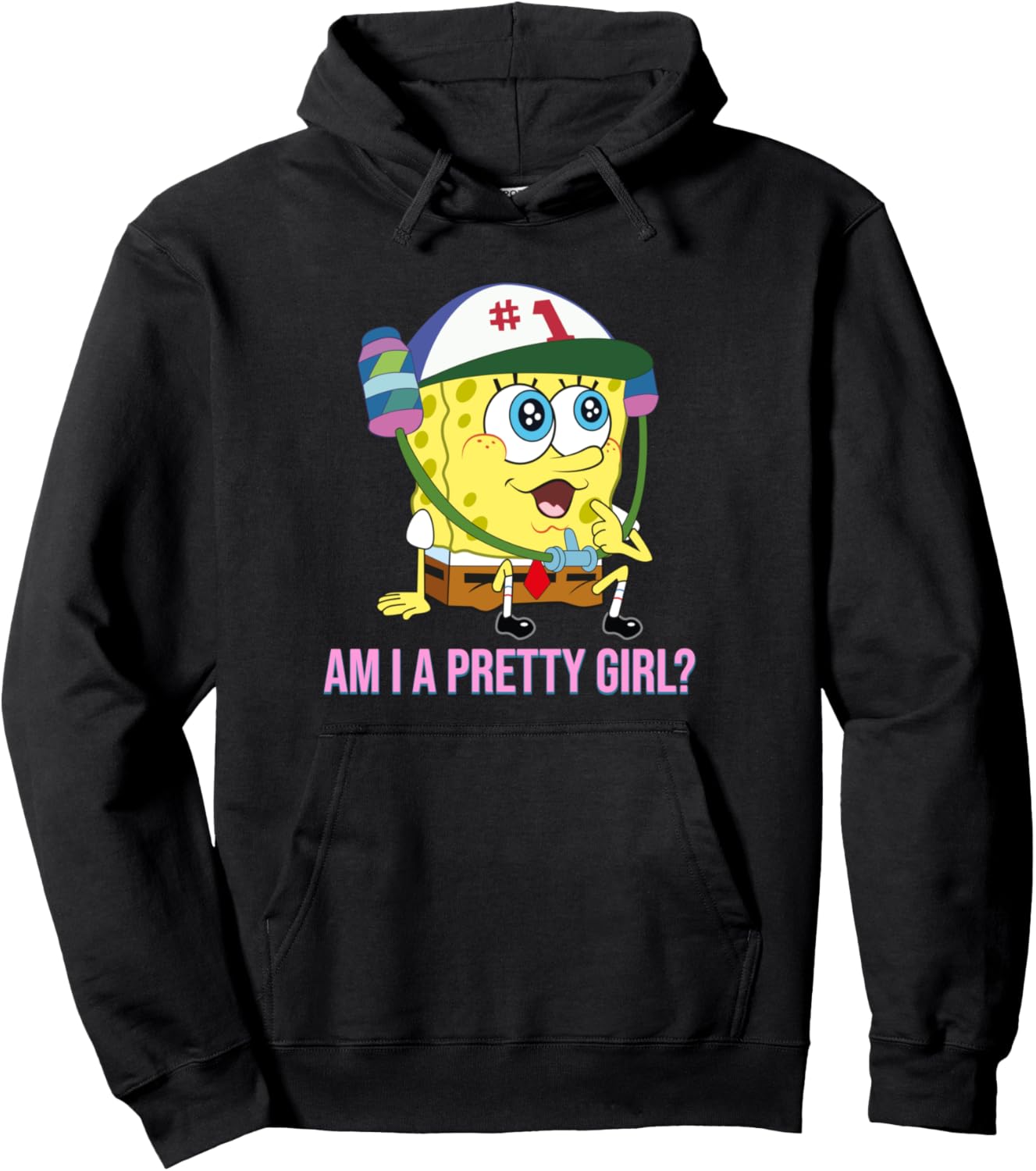 SpongeBob SquarePants Am I a Pretty Girl? Pullover Hoodie