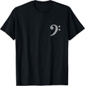Bass Clef Vintage Gray Left Bassist T-Shirt - Stage Ready Tee