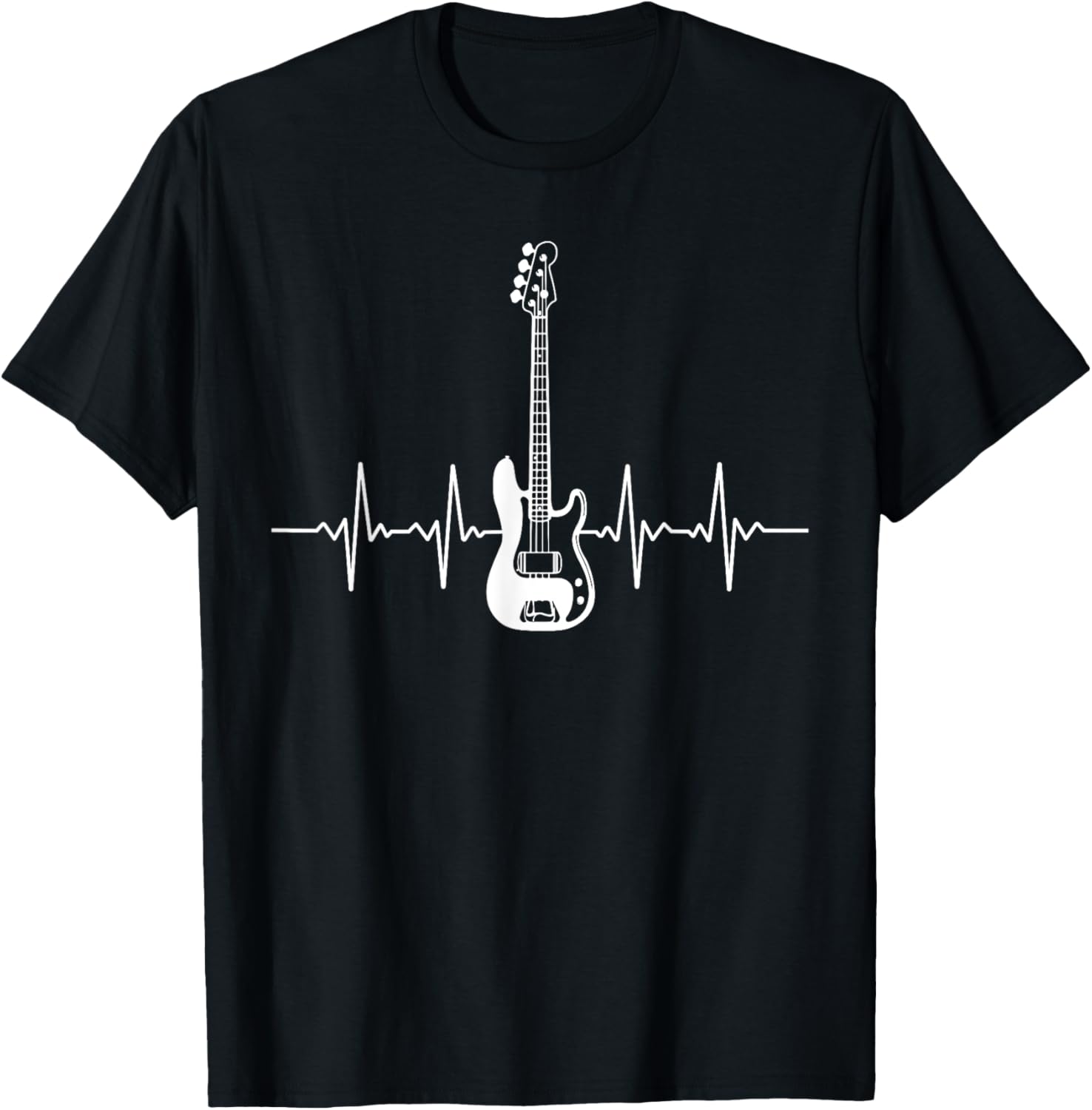 Bass Player Heartbeat Tee: Perfect Guitar Gift!
