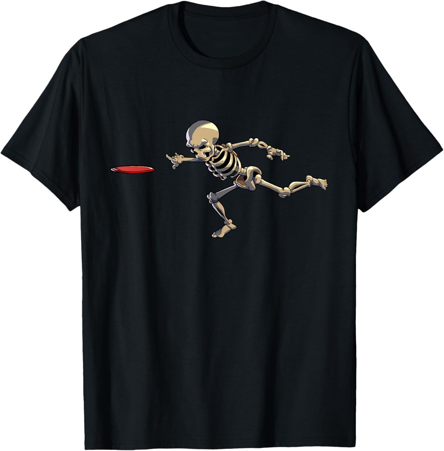Skeleton Disc Golf Halloween Tee