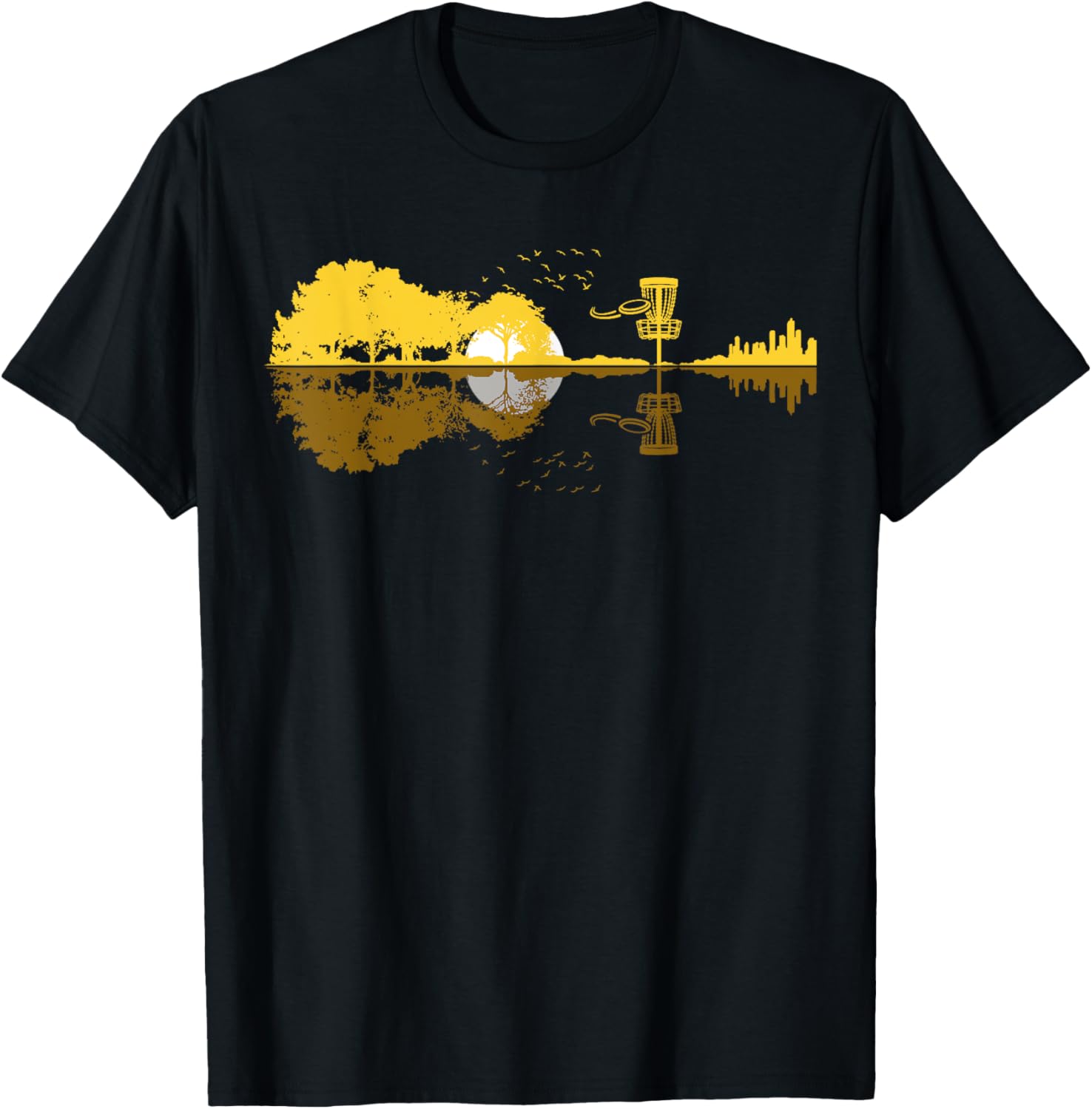 Fun Dad Gift: Disc Golf Sunset Tee