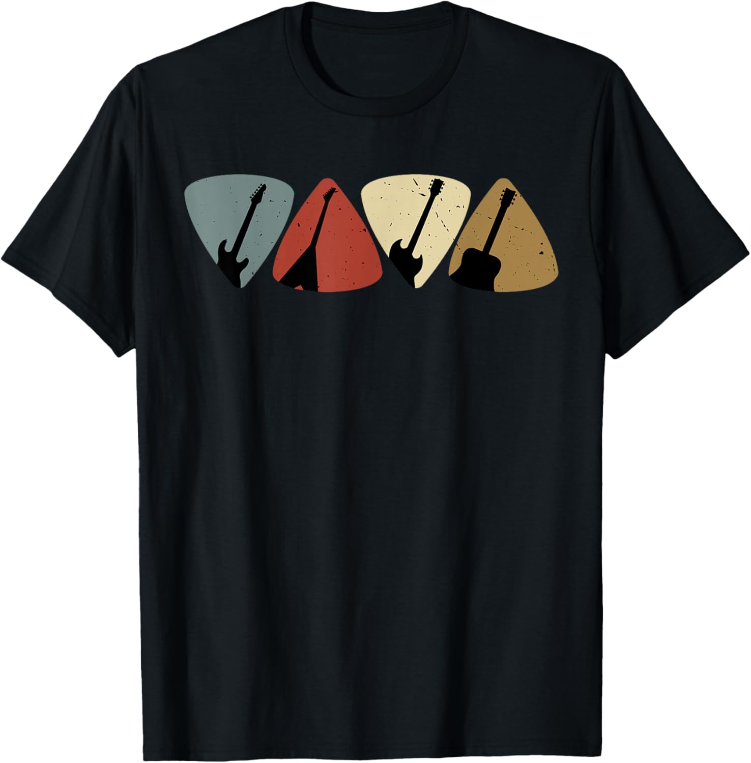 Vintage Guitar Pick Player Tee for Music Lovers