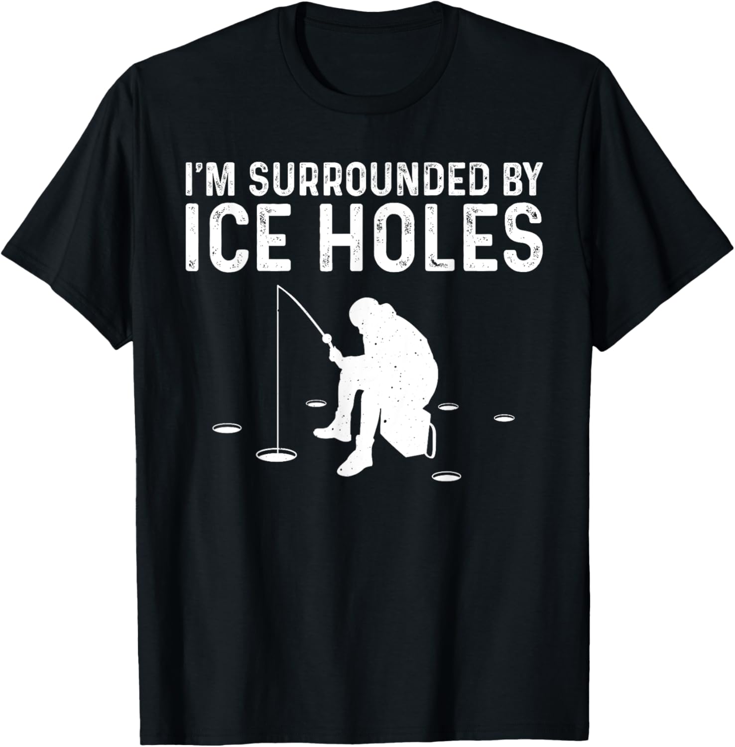 Snow Hole Fishermen Tee: Catch Winter Fish Fun!