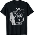 Reel Girls Fish too Fly Fishing Rod holders Hot Spot Fishing T-Shirt