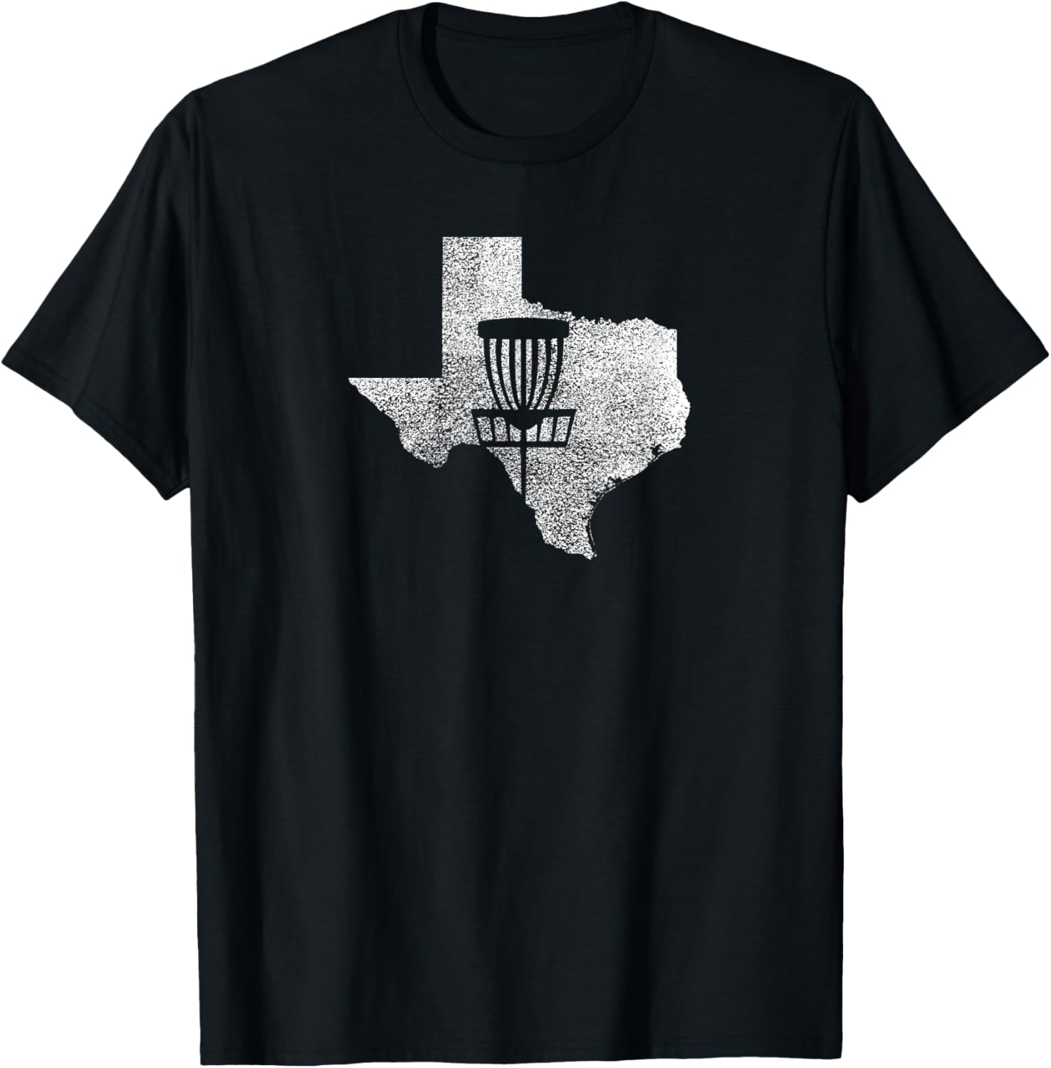 Texas State Disc Golf Tee: Distressed Basket Design