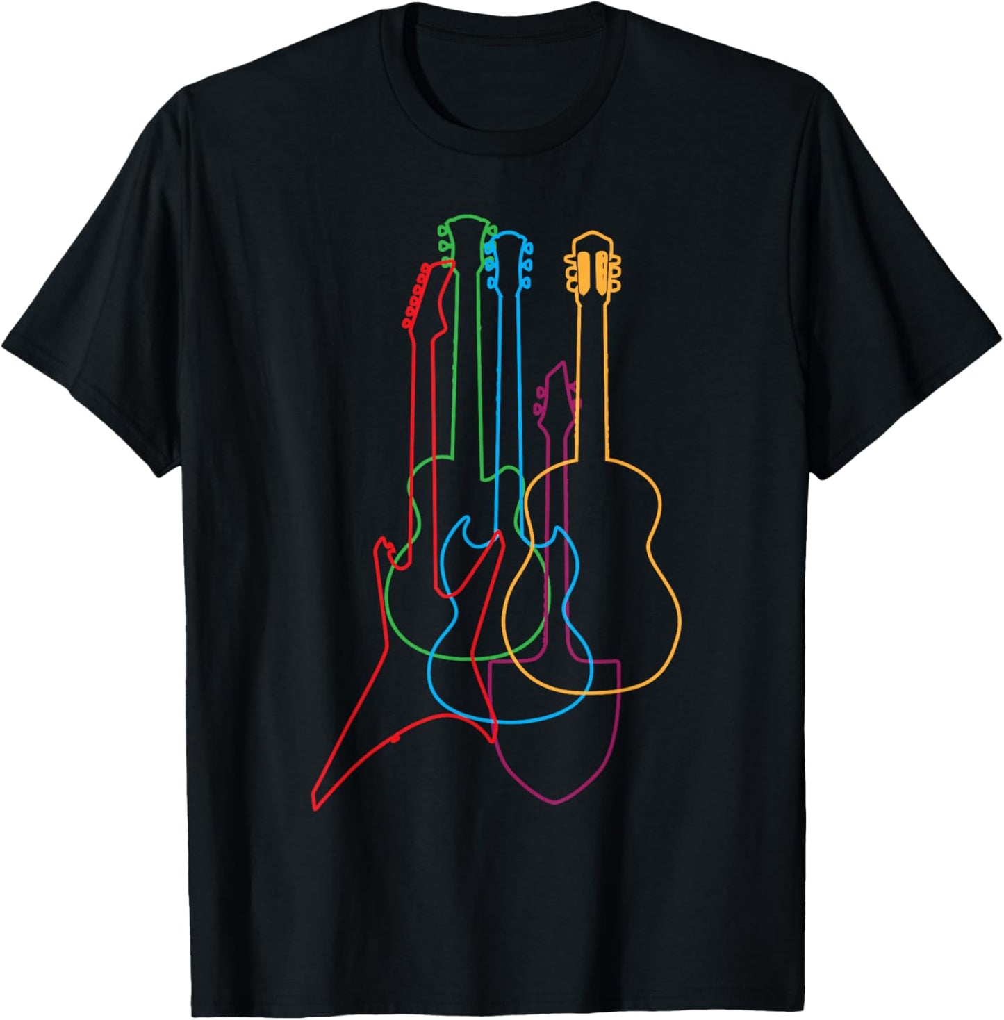 Music Lover's Guitar Tee - Black - S - Unisex
