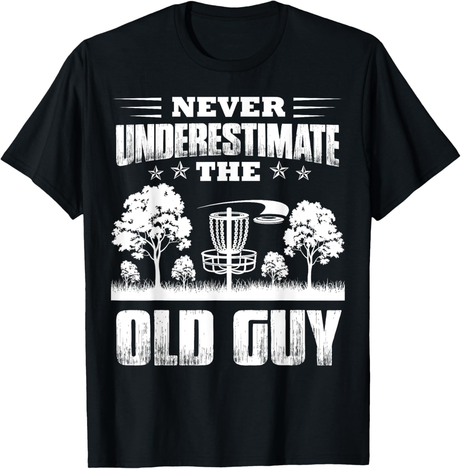 Old Guy Disc Golf Gift Tee