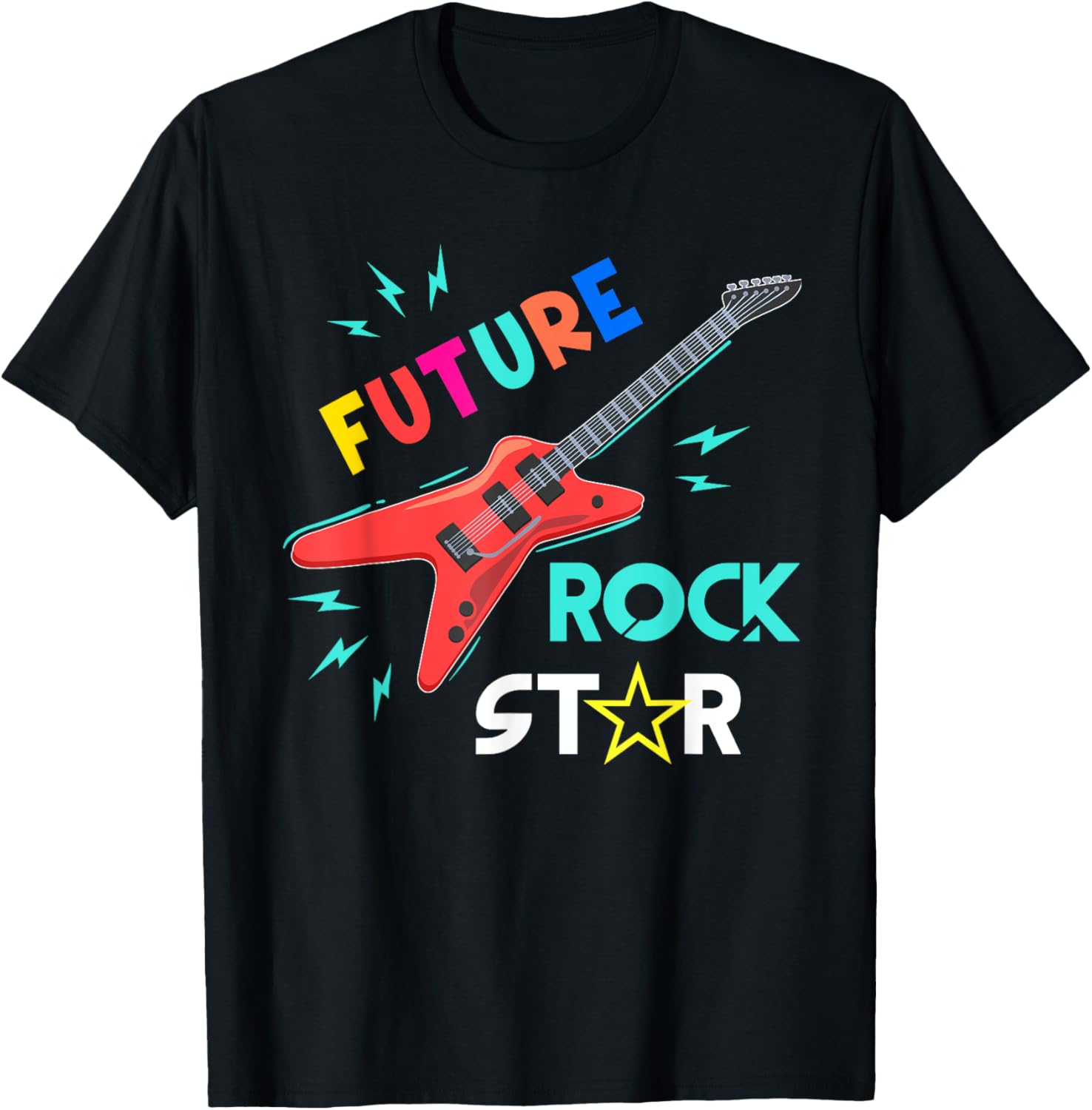 Rockstar Kids Tee - Cool Guitar Music Style