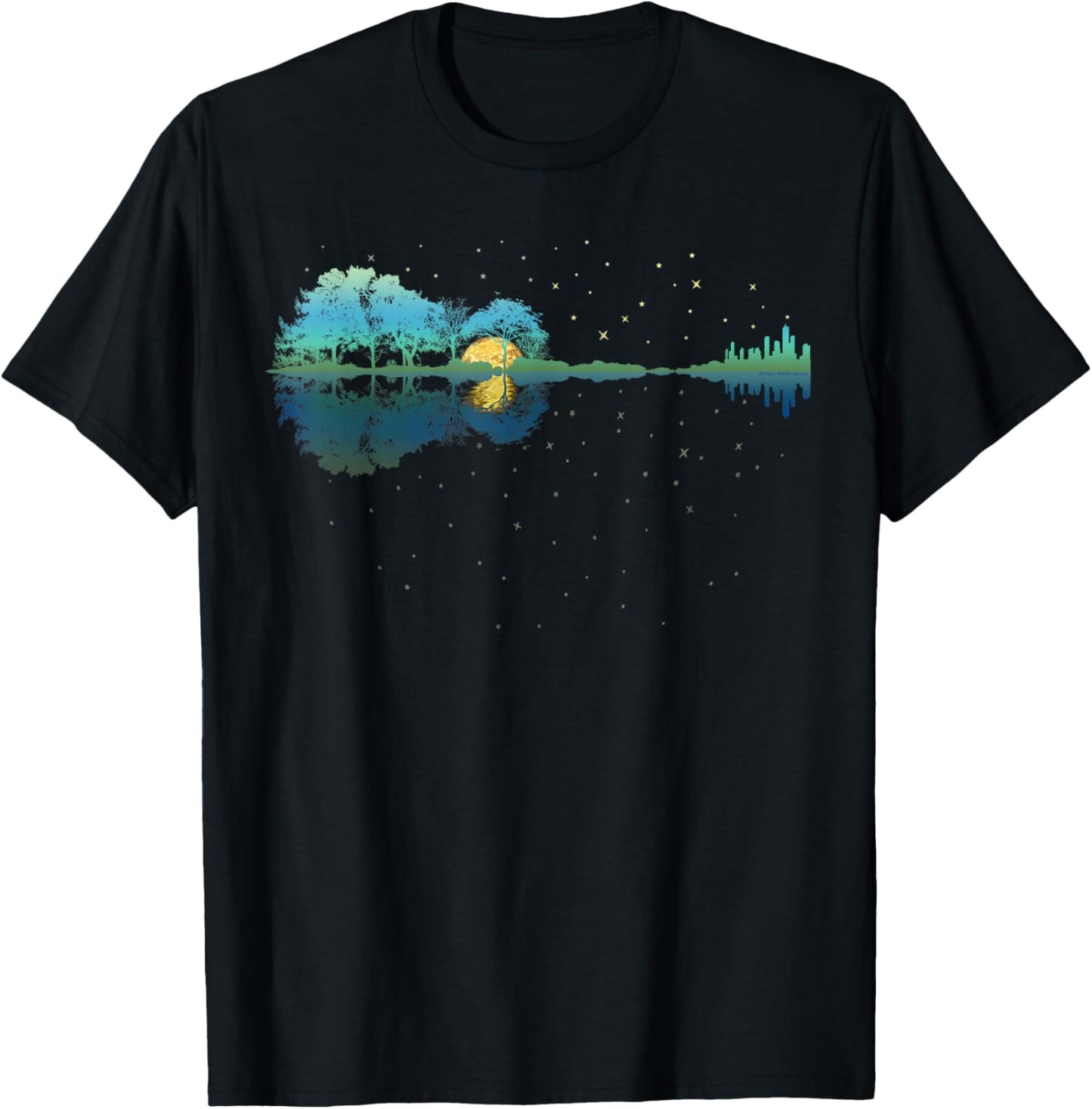 Moonlit Guitar Lake Tee