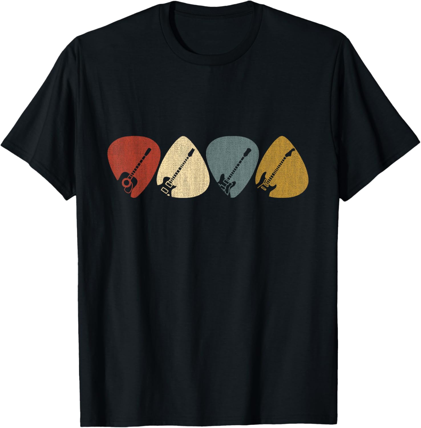 Vintage Guitar Pick Tee - Unisex - Small - Musician Style