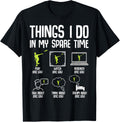 Disc Golf Things I Do In My Spare Time Frisbee Men Kids Boys T-Shirt