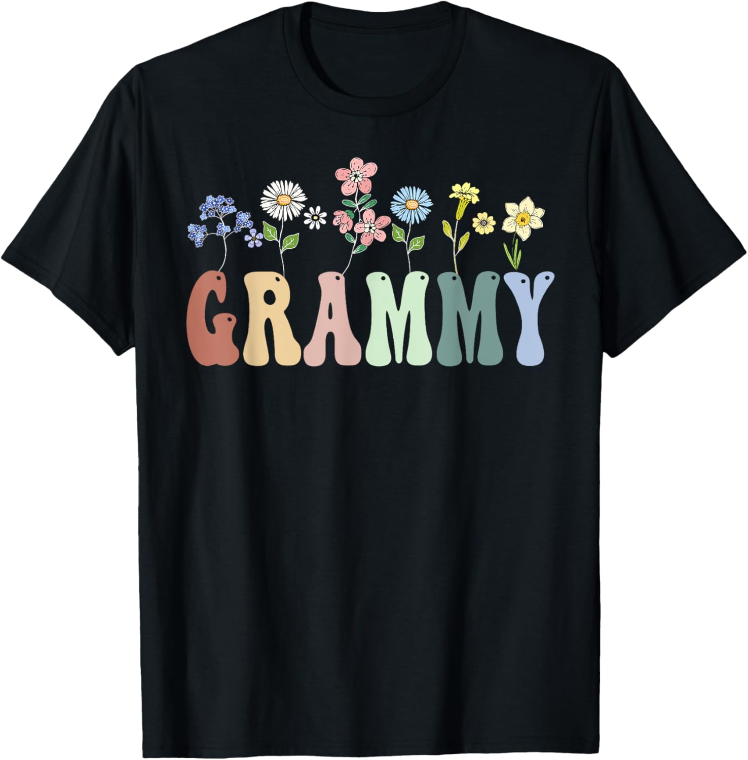 Stylish Wildflower Grammy T-Shirt for Mom