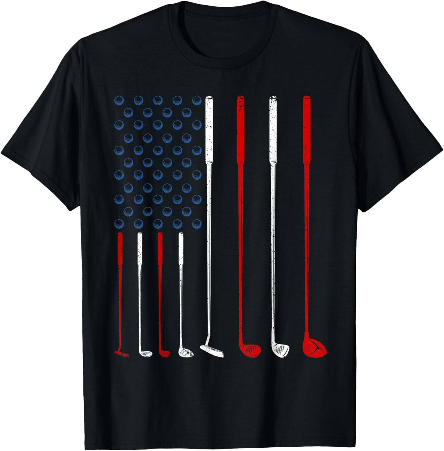 American Flag Golf Club Tee - Patriotic Men's Gift