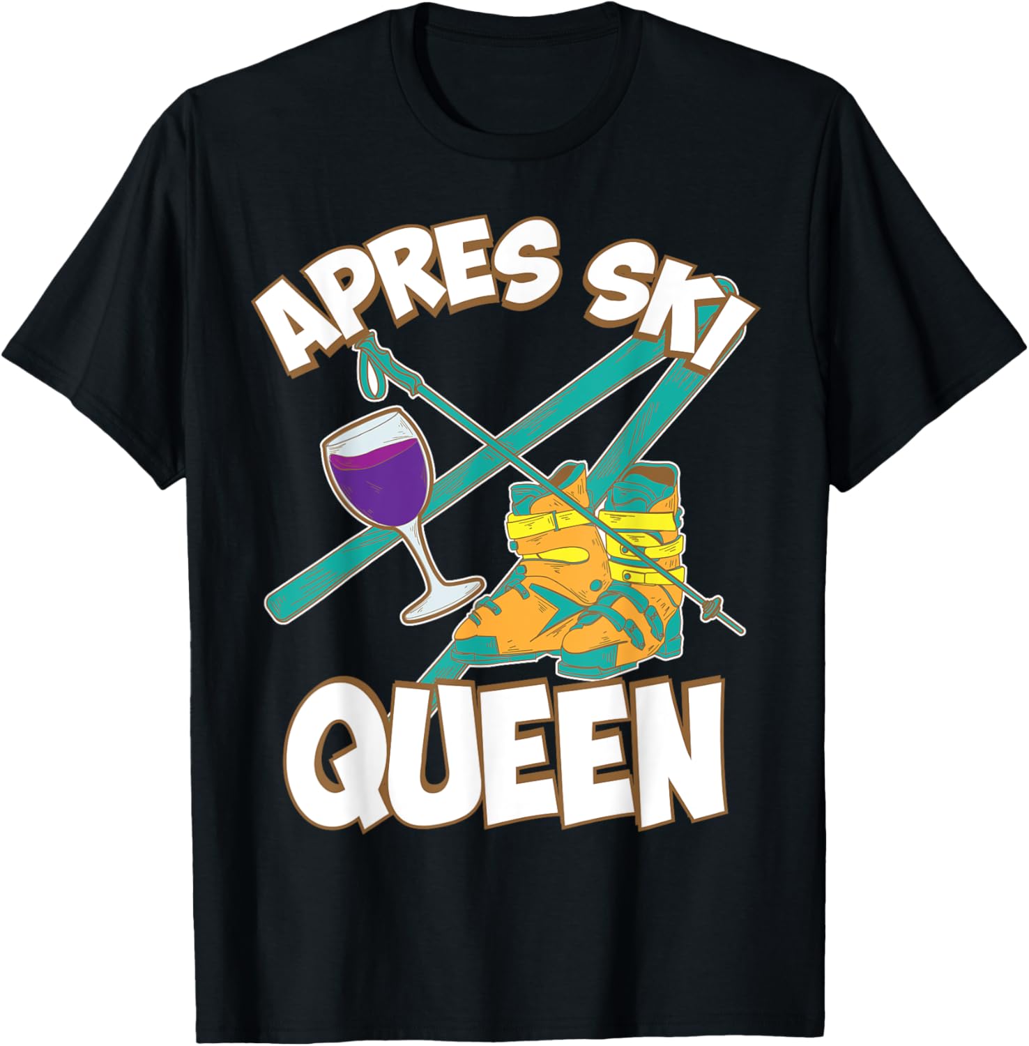 Funny Ski Queen Tee - Perfect Gift for Her!