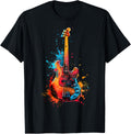 Colorful Bass Guitar Tee for Music Lovers!