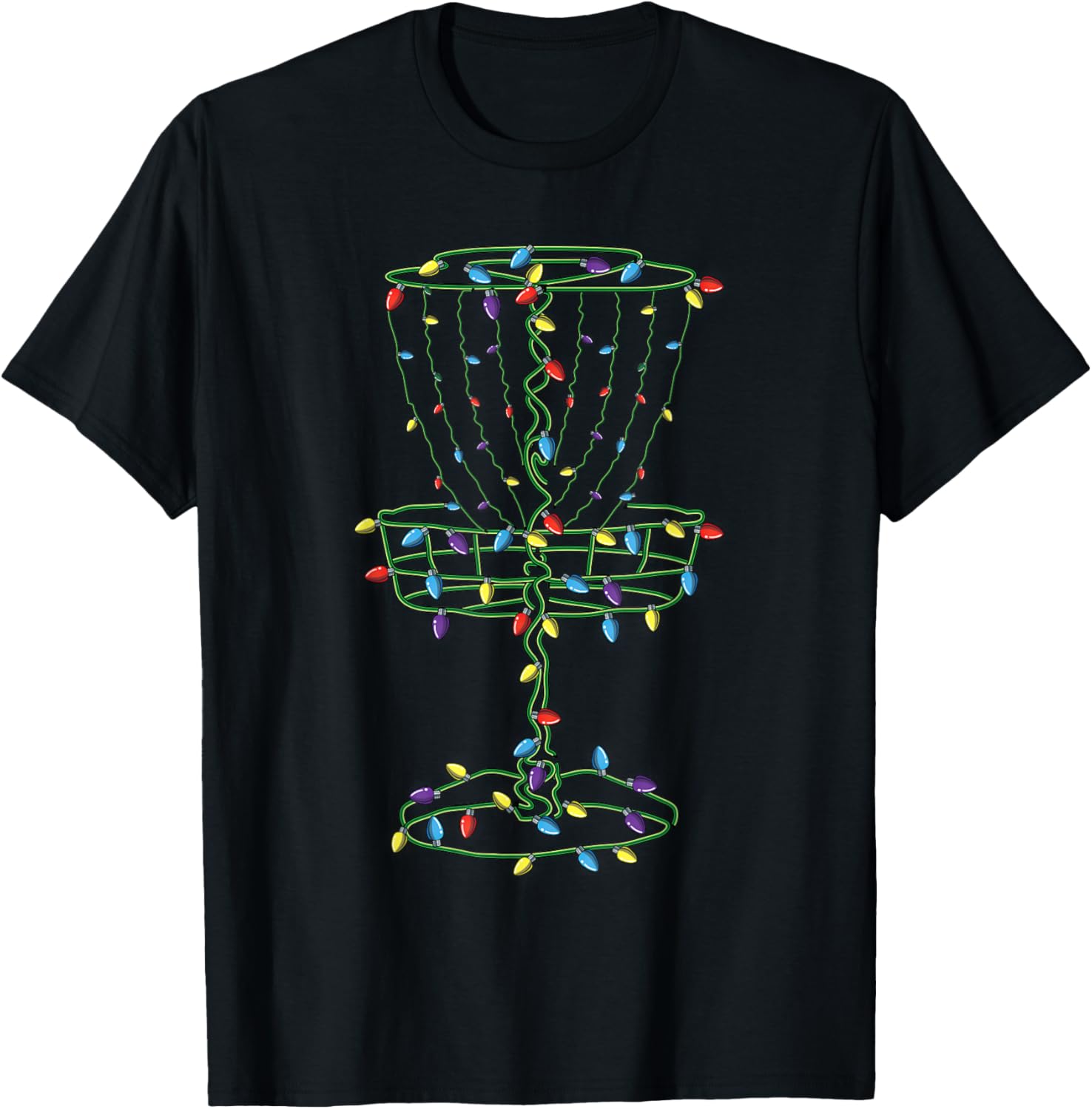 Disc Golf Basket Xmas Tee | Funny Golfer Gift