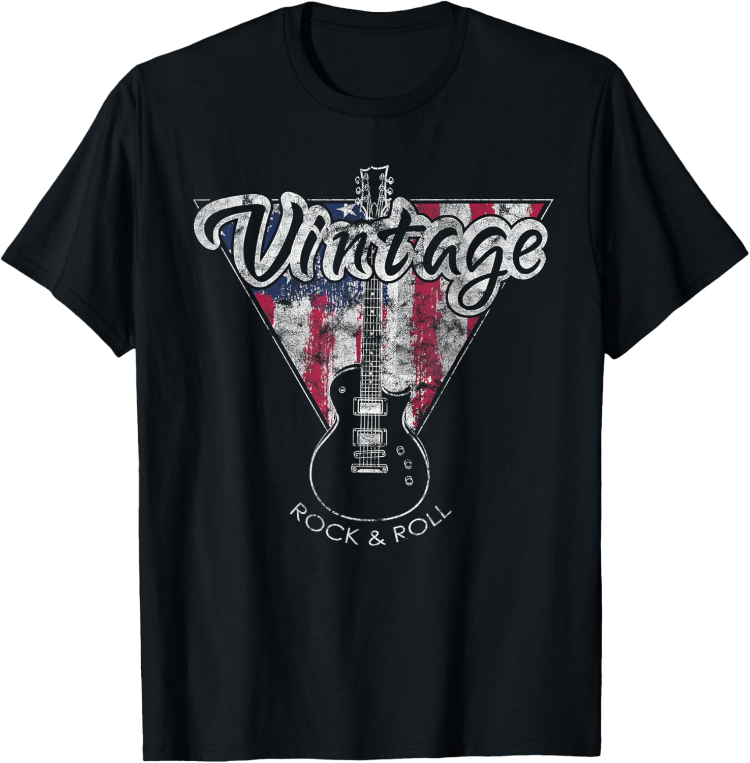 Vintage American Flag Guitar Tee