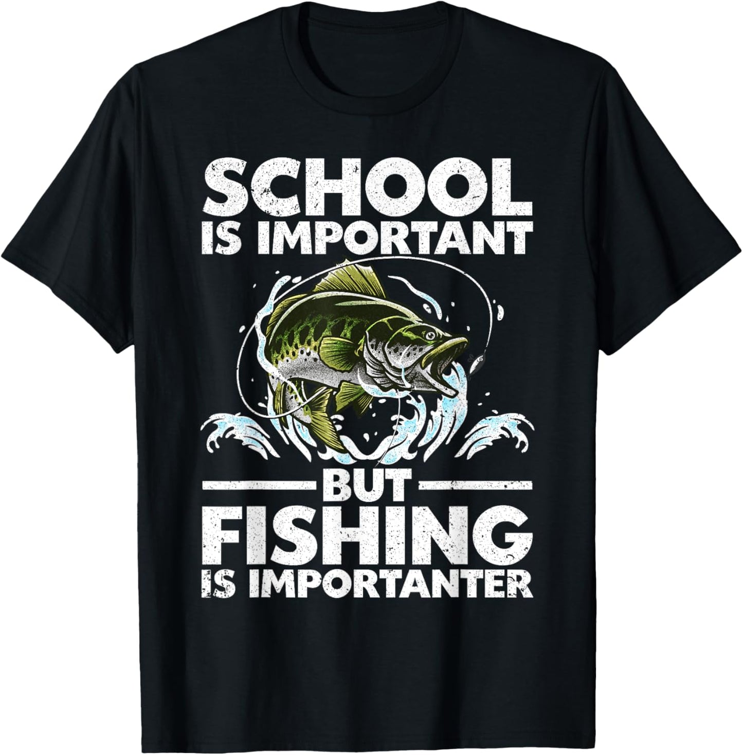 Kids Funny Bass Fishing Tee - Perfect Fisherman Gift!