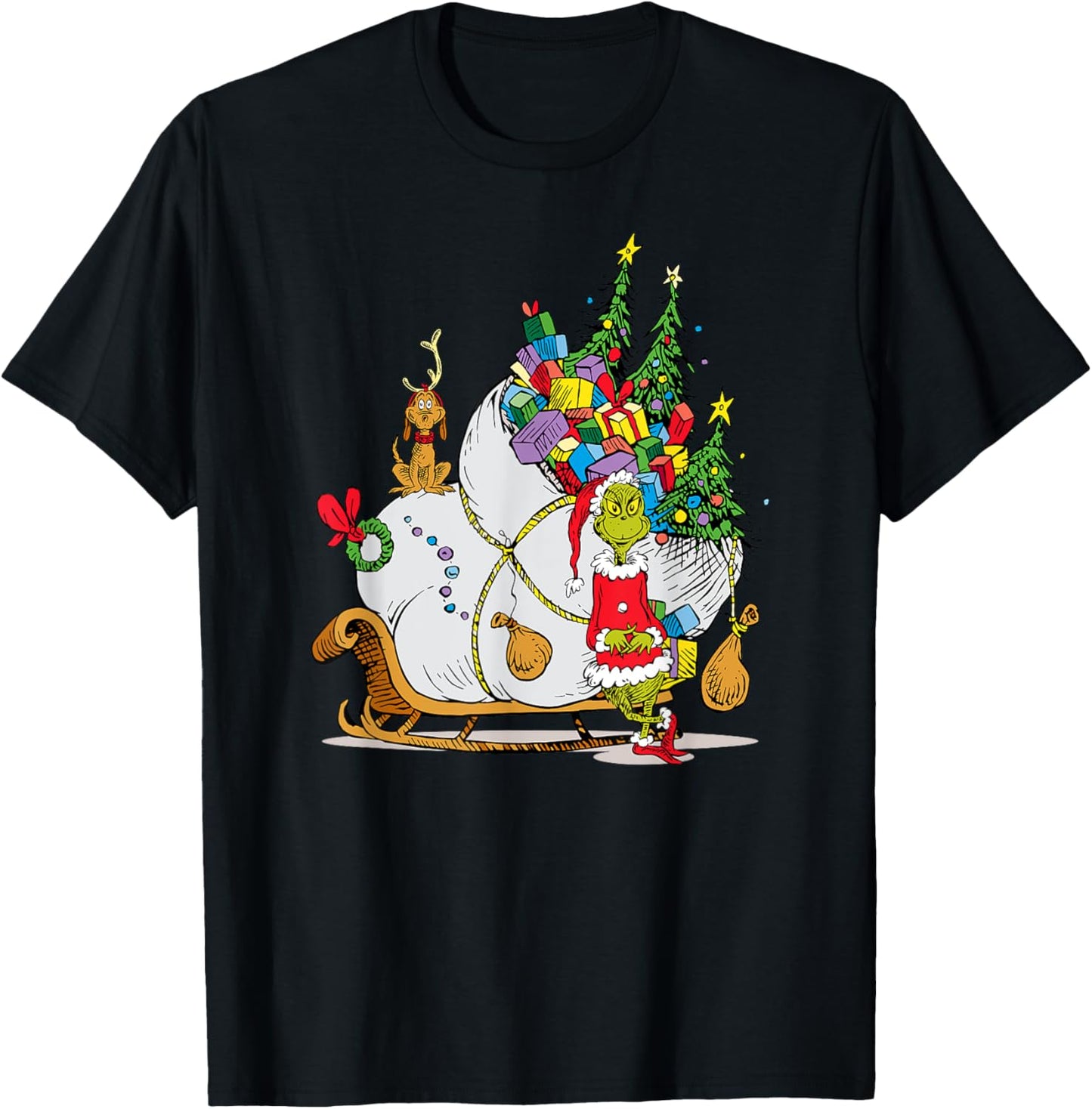 Cozy Dr. Seuss Grinch Sleigh Tee