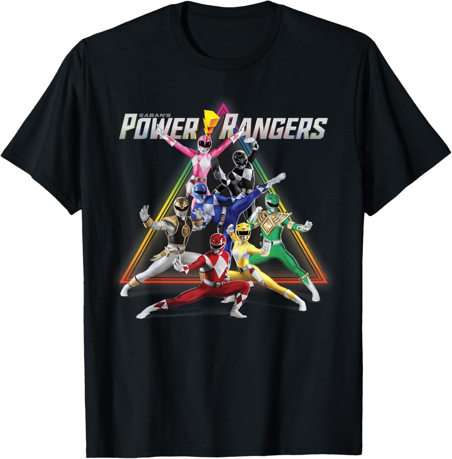 Colorful Power Rangers Retro Tee