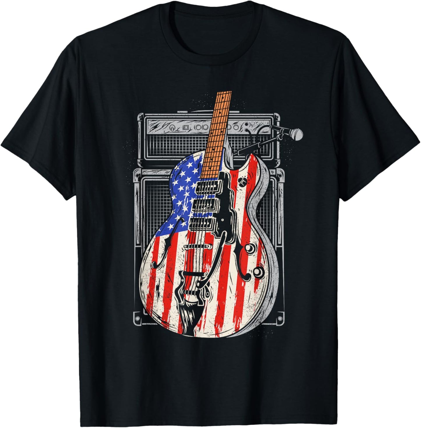 USA Flag Guitarist Tee
