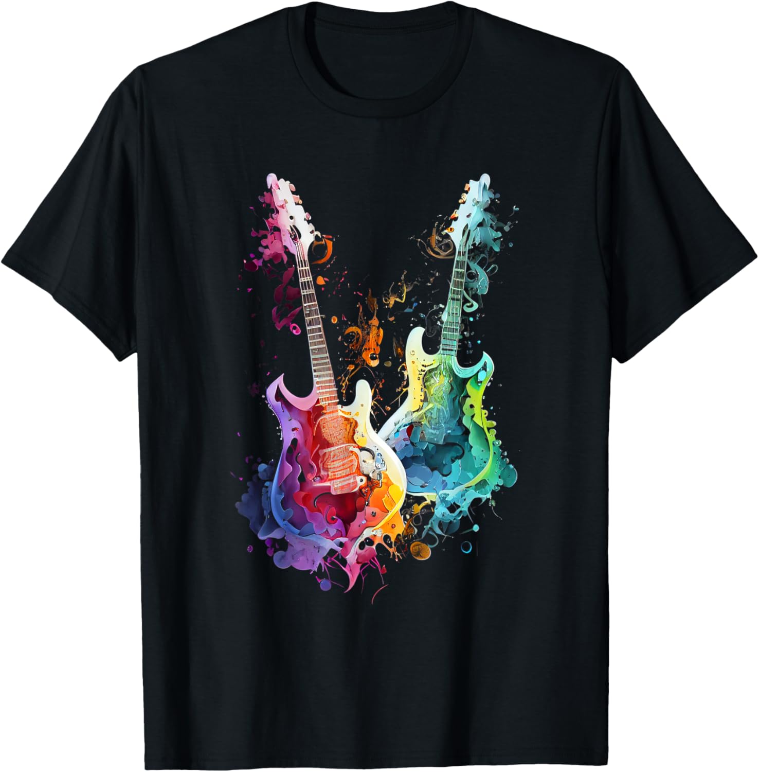 Musical Vibe Black Guitar Tee